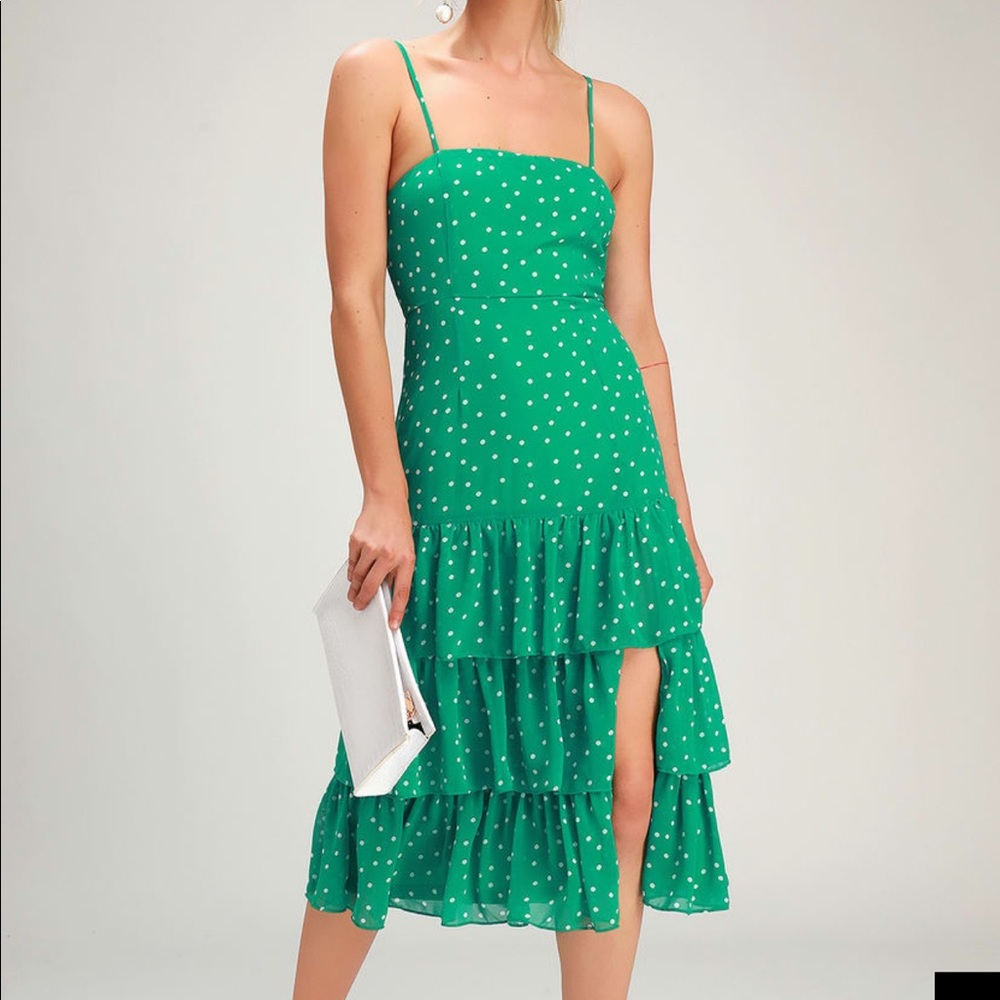 Green Polka Dot Dress 👗